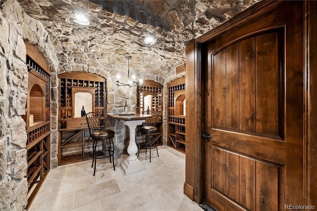 662 Yankakee Dr, Castle Rock, CO 80108 - wine cellar with an inviting chandelier
