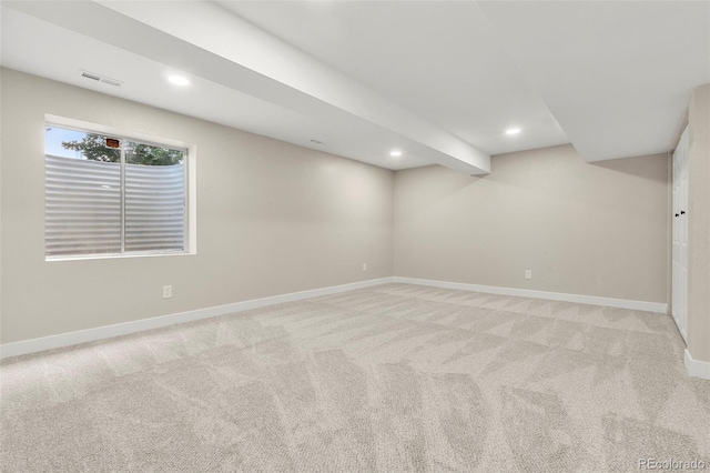 11260 W Fremont Ave, Littleton, CO 80127 - below grade area featuring light colored carpet and recessed lighting