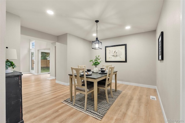 11260 W Fremont Ave, Littleton, CO 80127 - dining area with light wood-style flooring and recessed lighting