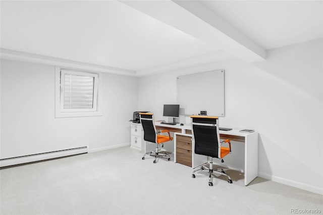 3901 S Dexter St, Cherry Hills Village, CO 80113 - carpeted office with a baseboard radiator and baseboards
