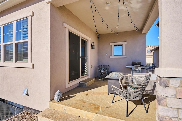 view of patio featuring area for grilling