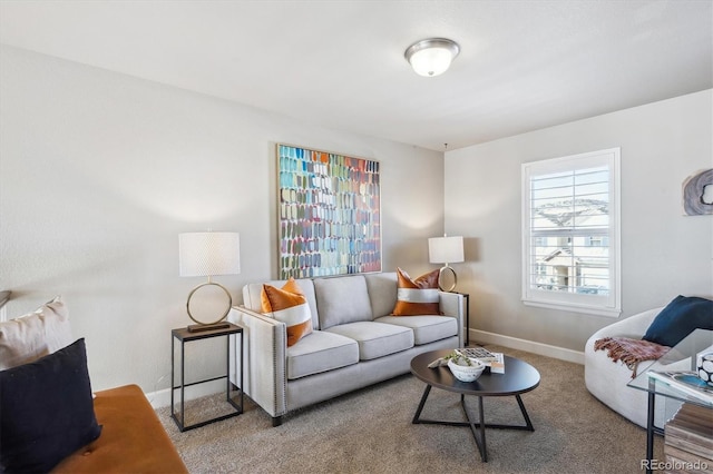 view of carpeted living room