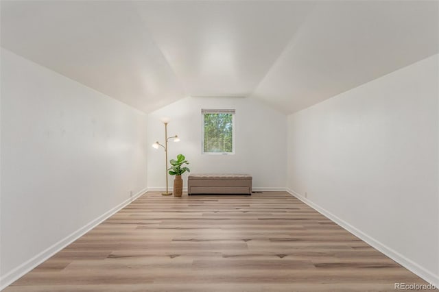 6400 S Ider St, Aurora, CO 80016 - additional living space with light wood-style flooring and vaulted ceiling