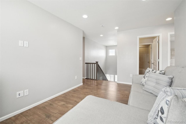 living room featuring hardwood / wood-style floors