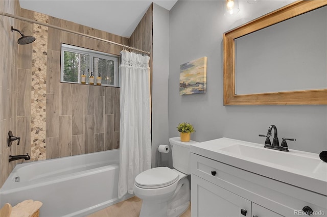 79 Beaver Rd, Idaho Springs, CO 80452 - full bathroom with vanity, toilet, and shower / bath combo