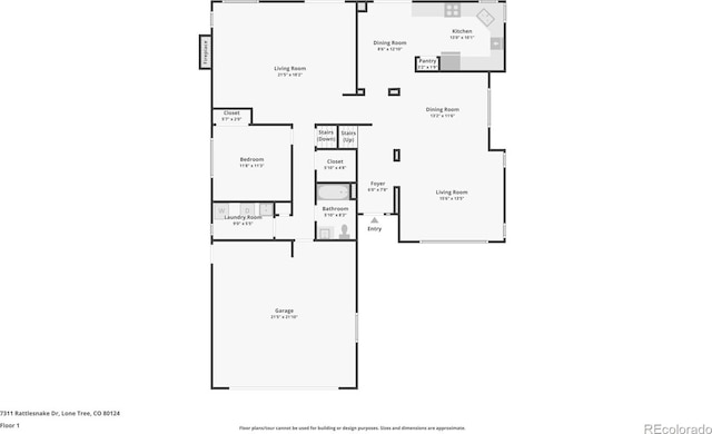 7311 Rattlesnake Dr, Lone Tree, CO 80124 - view of home floor plan