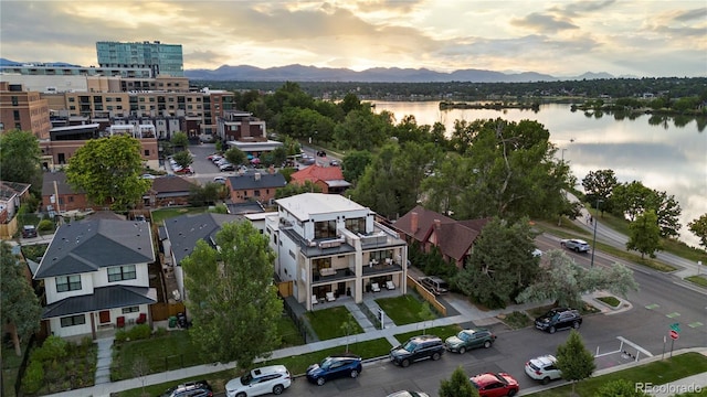 1645 N Osceola St, Denver, CO 80204 - aerial view of a water and mountain view