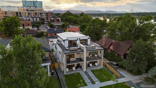 1645 N Osceola St, Denver, CO 80204 - aerial view at dusk of a mountain view