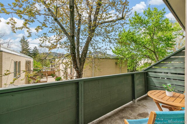 view of balcony