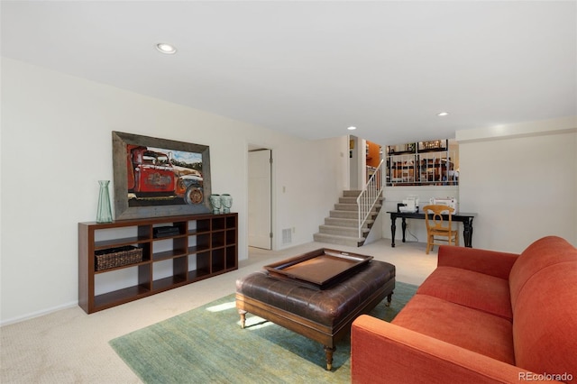 view of carpeted living room