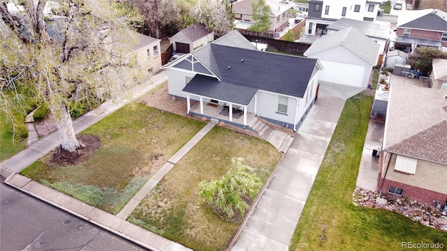aerial view featuring a residential view