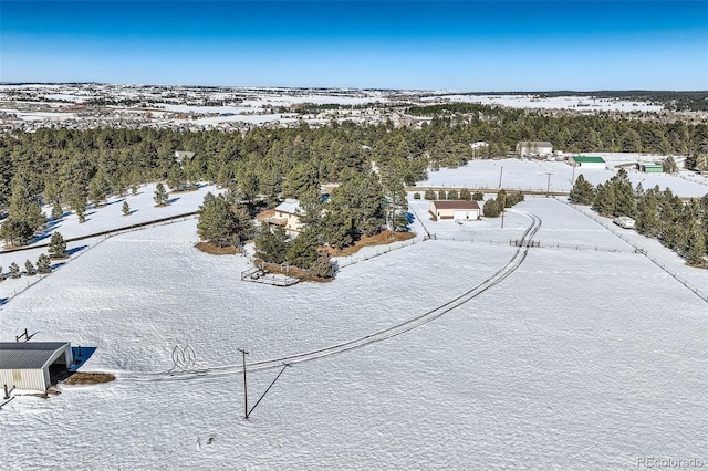 view of snowy aerial view