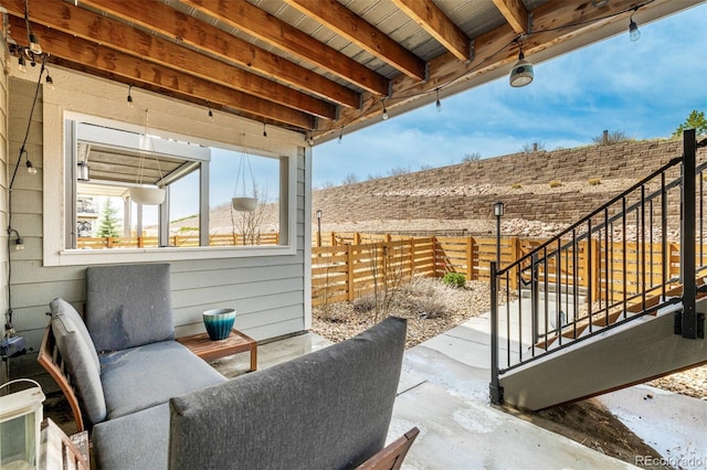 11027 Sunshimmer Cir, Parker, CO 80134 - view of patio / terrace with stairway