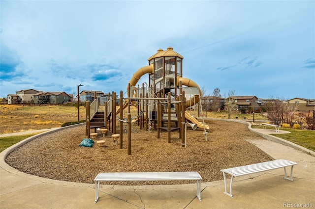 11027 Sunshimmer Cir, Parker, CO 80134 - community play area featuring a residential view