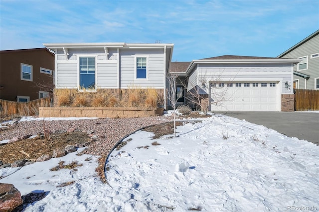 view of front of house featuring a garage