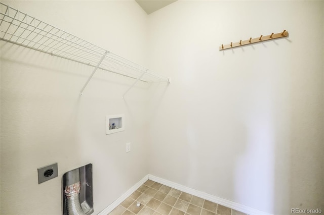 washroom featuring hookup for an electric dryer and hookup for a washing machine