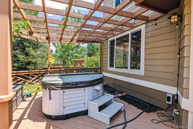 10358 Kelliwood Way, Highlands Ranch, CO 80126 - wooden deck with a hot tub