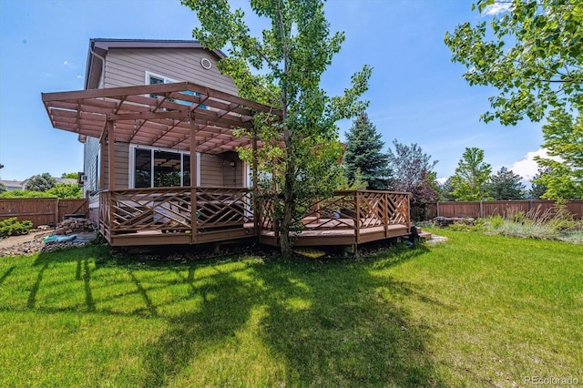 10358 Kelliwood Way, Highlands Ranch, CO 80126 - rear view of property featuring a pergola and a wooden deck