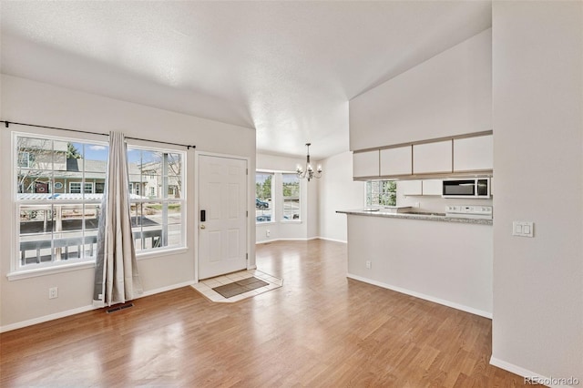 6087 Colony Cir, Colorado Springs, CO 80919 - entrance foyer with a chandelier, light wood finished floors, and baseboards