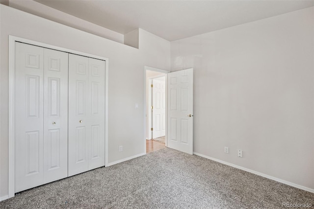 6087 Colony Cir, Colorado Springs, CO 80919 - unfurnished bedroom with carpet floors, baseboards, and a closet
