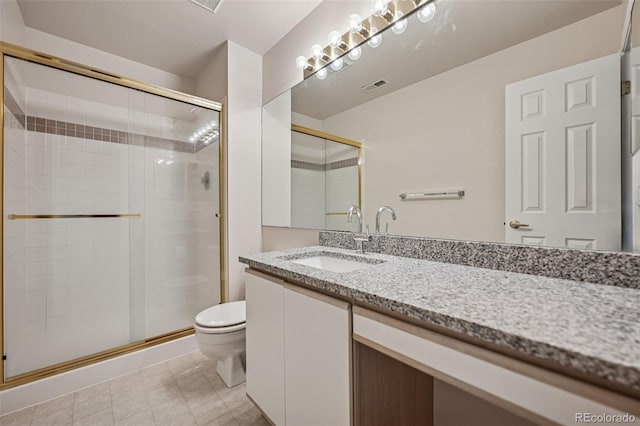 6087 Colony Cir, Colorado Springs, CO 80919 - full bath featuring toilet, a shower stall, and vanity