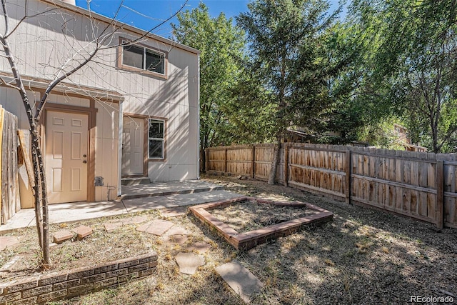 view of yard with a patio area