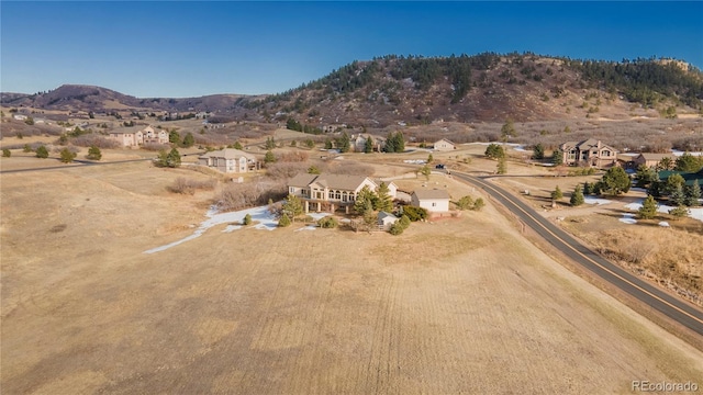 bird's eye view featuring a mountain view