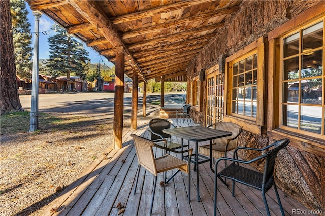 view of wooden terrace