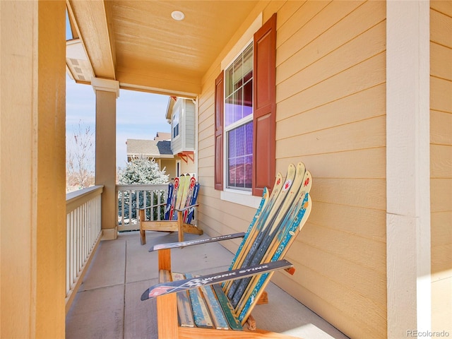 balcony with covered porch