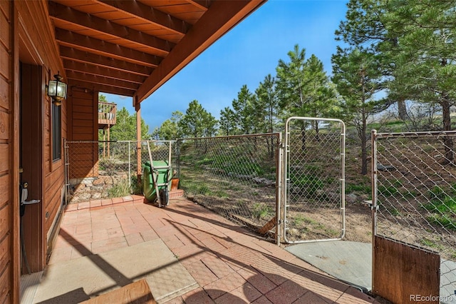 2100 Bibles Hill Dr, Franktown, CO 80116 - view of patio with a gate and fence
