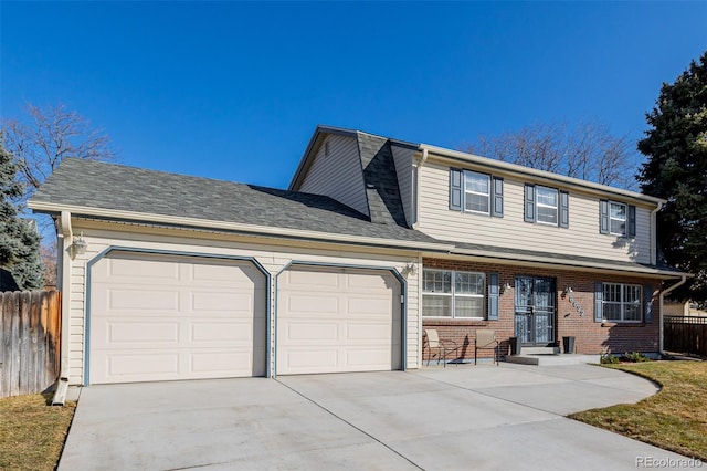 view of front of house featuring a garage