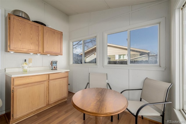 interior space featuring hardwood / wood-style flooring