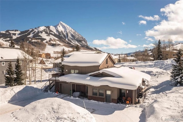 13 Paradise Rd, Crested Butte, CO 81225 - view of snow covered exterior featuring a mountain view