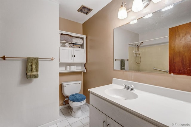 1161 S Johnson Way, Lakewood, CO 80232 - full bathroom with vanity, tile patterned flooring, and a shower