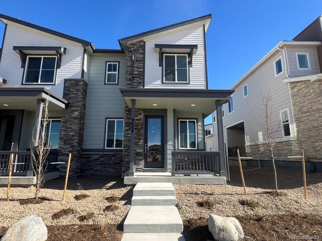 view of front of house featuring covered porch