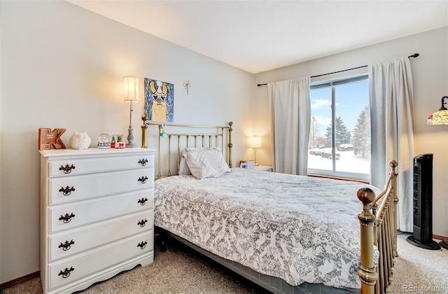 view of carpeted bedroom