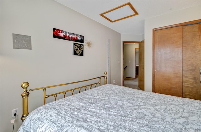 bedroom with a closet