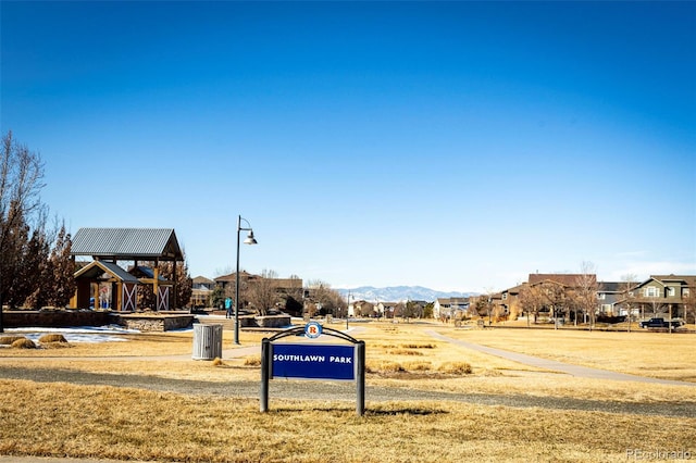 view of home's community featuring a mountain view