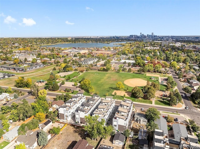 1615 Harlan St Unit 2, Lakewood, CO 80214 - aerial view of property and surrounding area featuring a nearby body of water and nearby suburban area