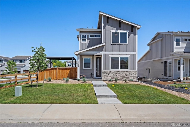 1100 Blue Bell Rd, Berthoud, CO 80513 - contemporary house featuring board and batten siding and stone siding