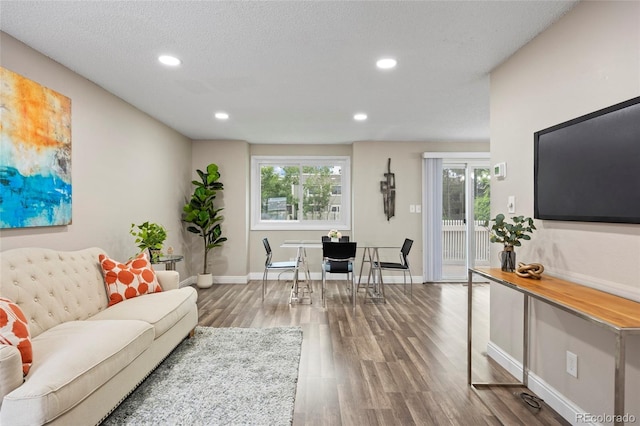 2856 S Kenton Ct, Aurora, CO 80014 - living area with wood finished floors and recessed lighting