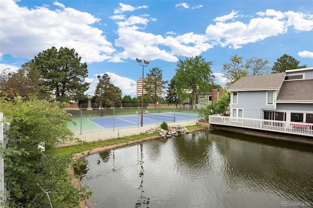 2856 S Kenton Ct, Aurora, CO 80014 - view of tennis court with a water view