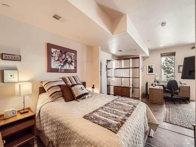 bedroom with visible vents