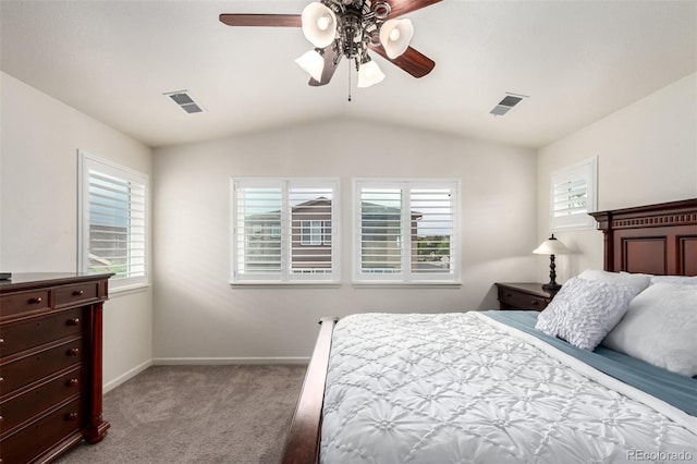 690 W 172nd Pl, Broomfield, CO 80023 - carpeted bedroom with lofted ceiling and a ceiling fan
