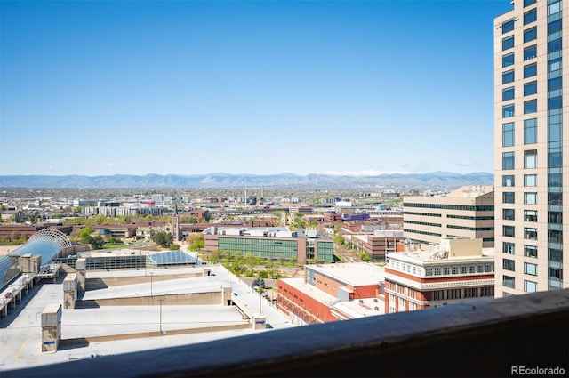 view of city featuring a mountain view