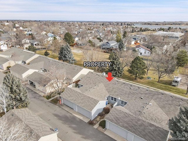 bird's eye view featuring a residential view