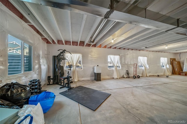view of workout area