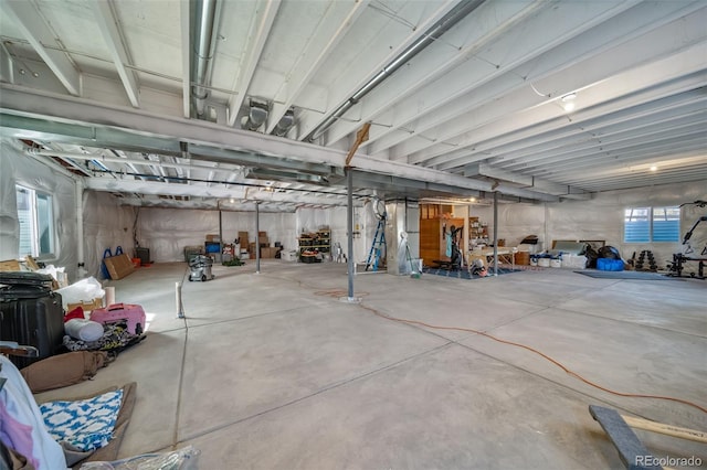 view of basement