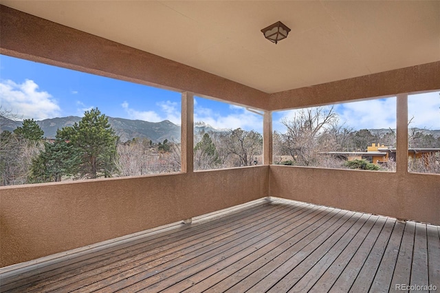 968 Terrace Cir, Colorado Springs, CO 80904 - wooden terrace with a mountain view