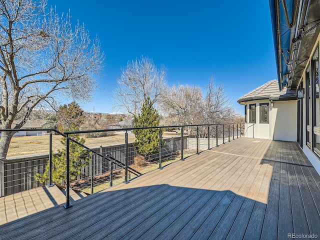 view of wooden terrace